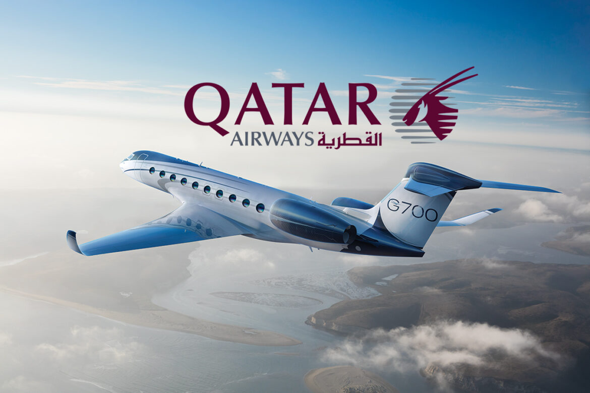 الخطوط الجوية القطرية تكشف عن أولى طائراتها من طراز جلفستريم G700